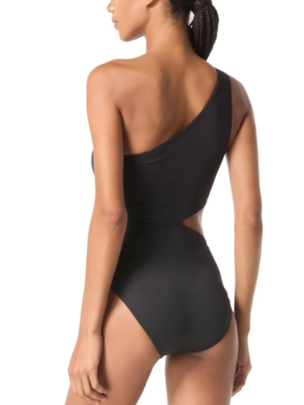 Michael Michael Kors Women's Cut-Out One-Piece Swimsuit Black Size 8 11978